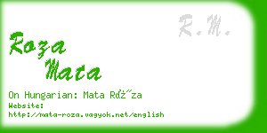 roza mata business card